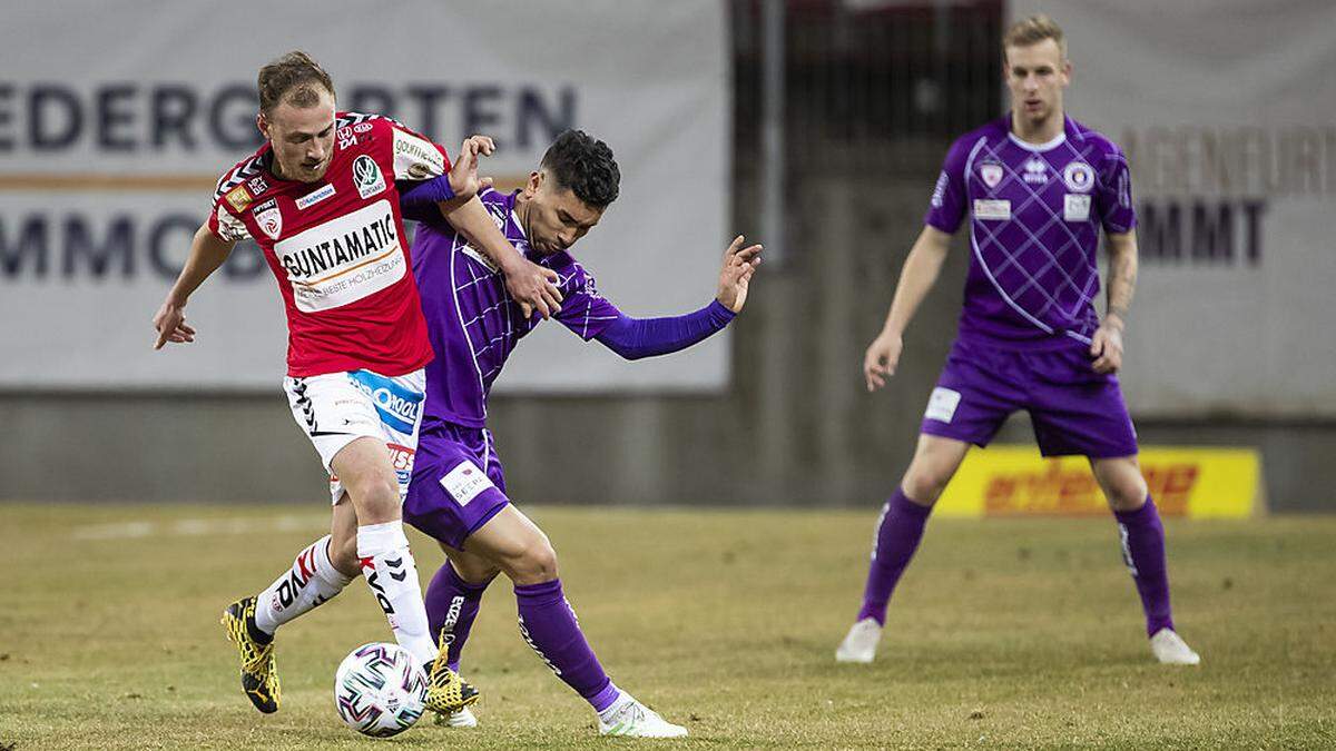 Hart umkämpftes Spitzenspiel zwischen Klagenfurt und Ried