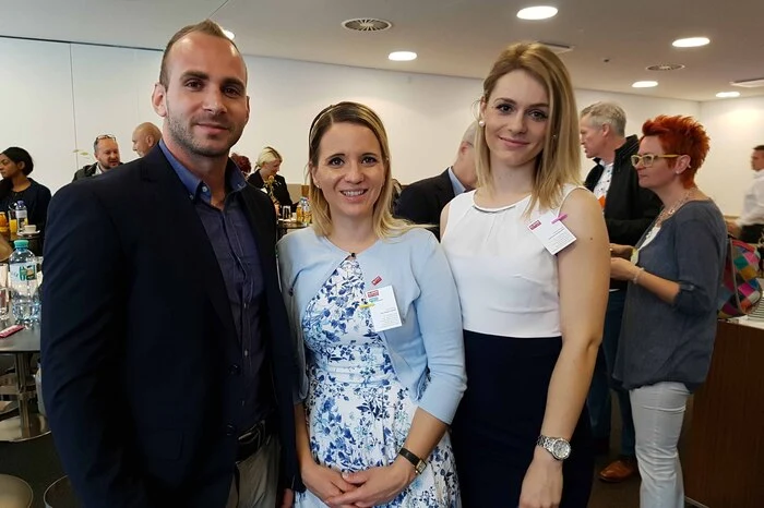 Beim 12. Wirtschaftsfrühstück am Dienstag fungierte die Kleine Zeitung als Gastgeber. Goran Gjergjek (Online Marketing), Nina Presoly (Mobilität) und Nadine Propst (Werbeberatin) informierten die Unternehmer über Werbeangebote.