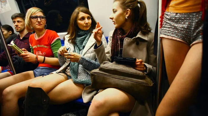 ROMANIA NO PANTS SUBWAY RIDE