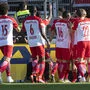 Die Salzburger jubeln über das 1:0 von Gulbrandsen