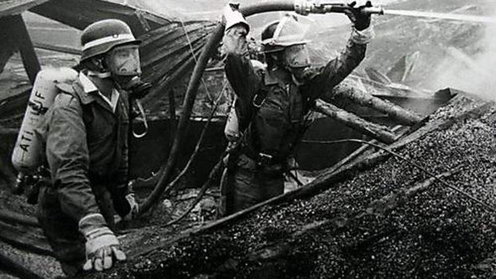 Dachstuhlbrand in Tiffen im Jahr 1984