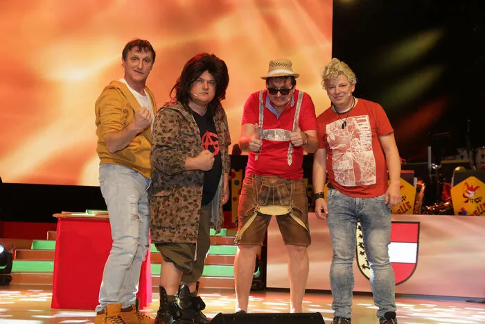 Probenchor + Söhne: Manfred Obernosterer, Arno Kohlweg, Michael Nowak und Andreas Scherer
