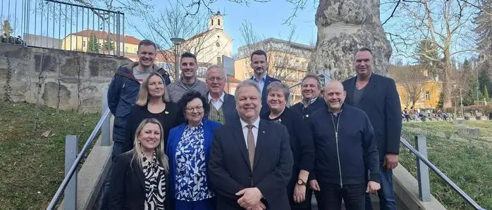 Das Team der Bad Gleichenberger ÖVP rund um Bürgermeister Michael Karl: Die Freude überwiegt