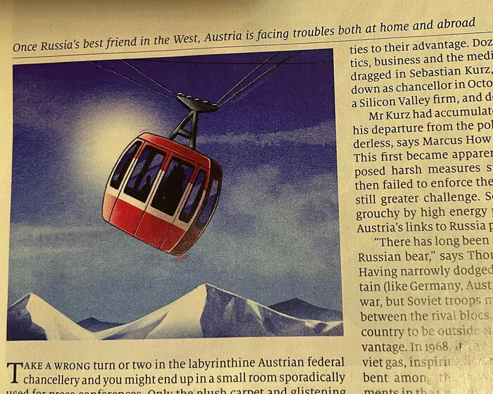 Bedrohliche Schräglage über dem Abgrund: Der "Economist" und sein düsteres Zustandsbild Österreichs
