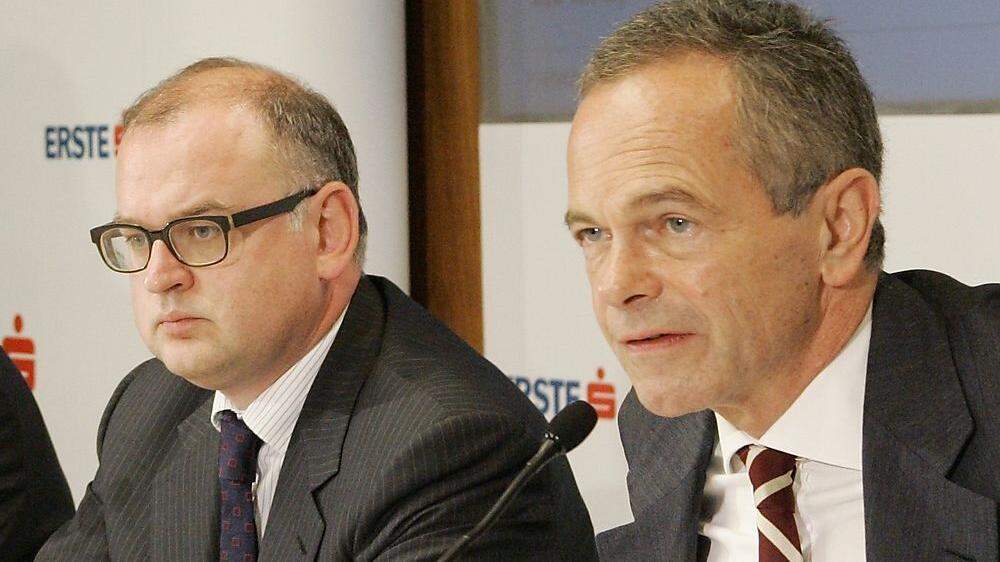 Bernhard Spalt (links) folgt 2020 Andreas Treichl als Konzernchef nach
