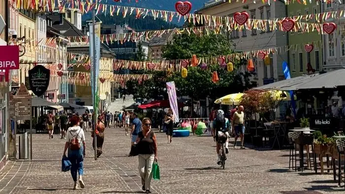 Blick auf den Villacher Hauptplatz