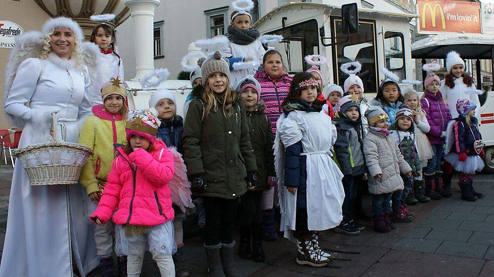 Am „Tag der Engerl“ kamen ganz viele Kinder, die von Kopf bis Fuß auf Weihnachten eingestellt waren