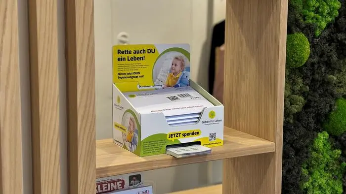 Die Lebensretterbox ist im Empfangsbereich im Leobener Regionalbüro der Kleinen Zeitung zu finden