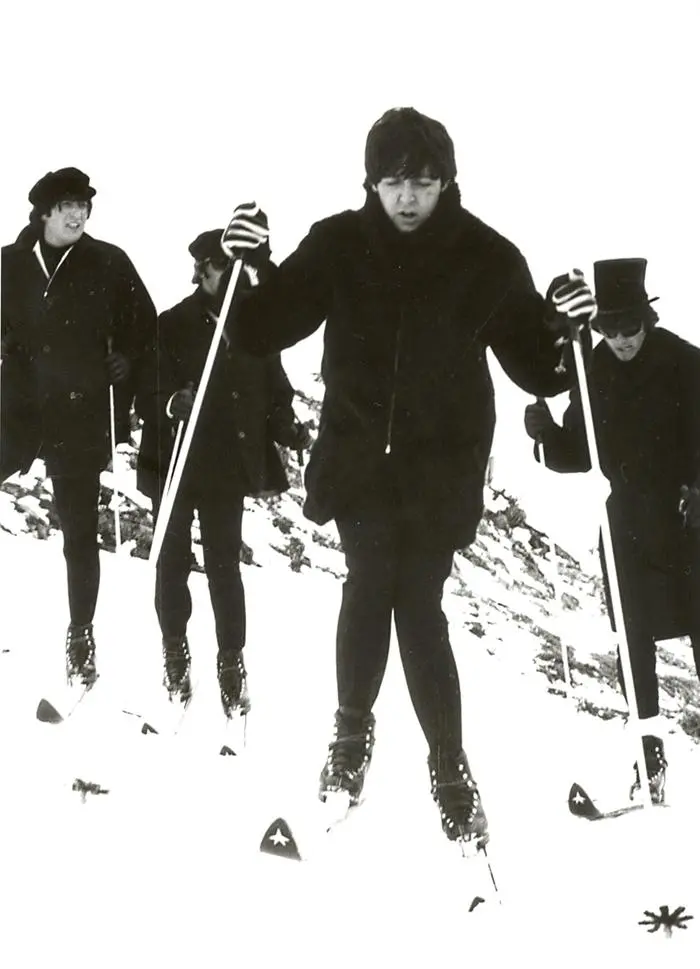 Als Skifahrer waren die Beatles nicht sehr begabt
