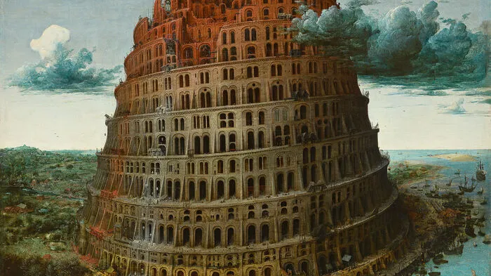 Der "Turmbau zu Babel" aus Rotterdam ist eine Ergänzung zur Variante des Gemäldes aus dem Kunsthistorischen. Gemalt nach 1563. Museum Boijmans Van Beuningen.
