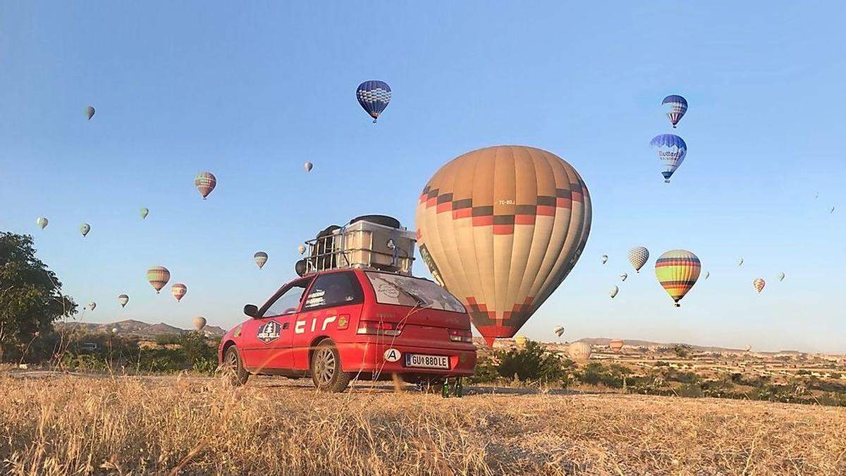 In Kappadokien wurden sie von Heißluftballonen geweckt