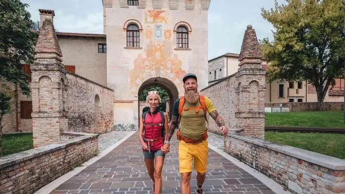 Die Etappe 32 des Alpina Antica Trails führt durch die Dörfer Valvasone und  Sesto al Reghena