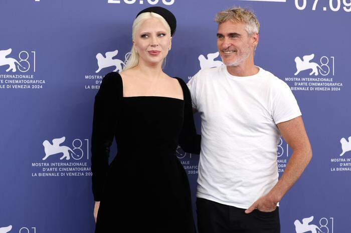 Lady Gaga und Joaquin Phoenix beim Photocall in Venedig