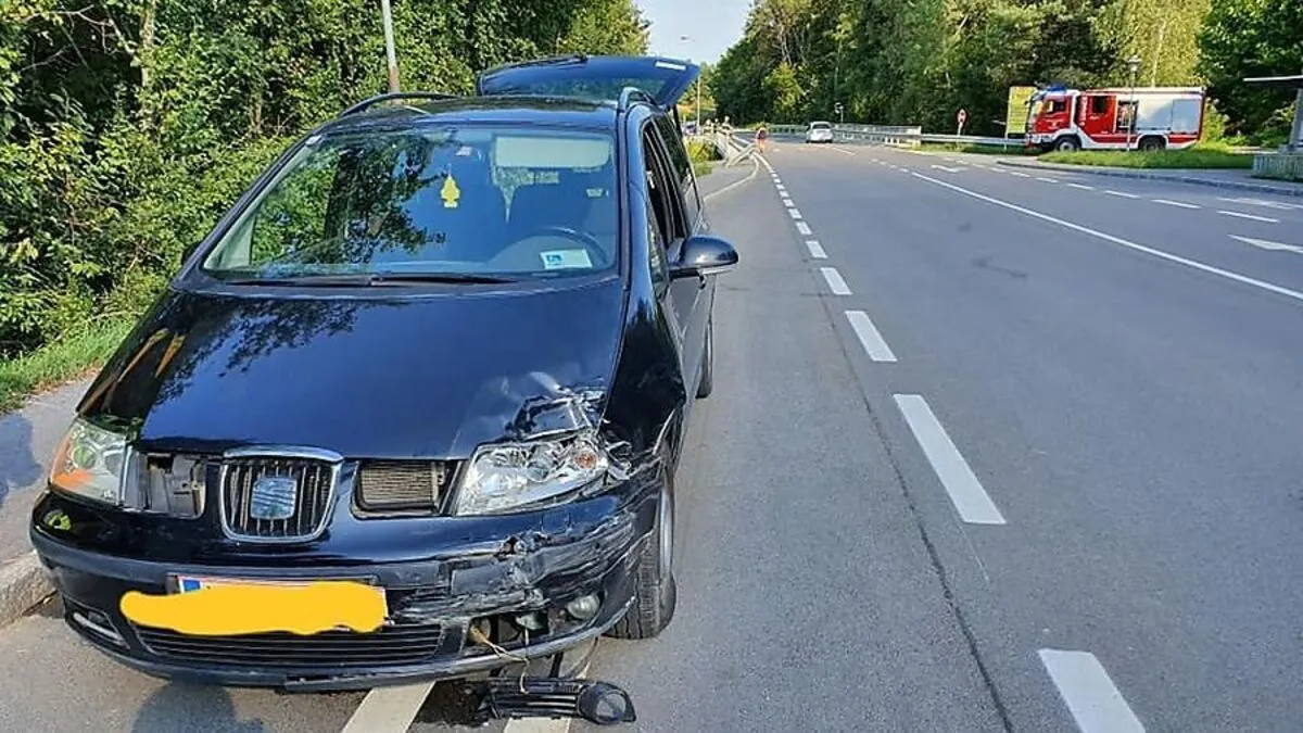 Eines der beiden Unfallfahrzeuge