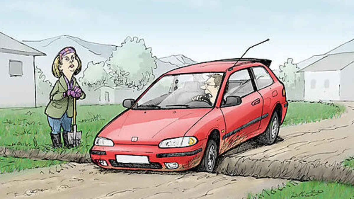 Notwendige Maßnahme oder Schikane? Wassergräben erschweren die Zufahrt