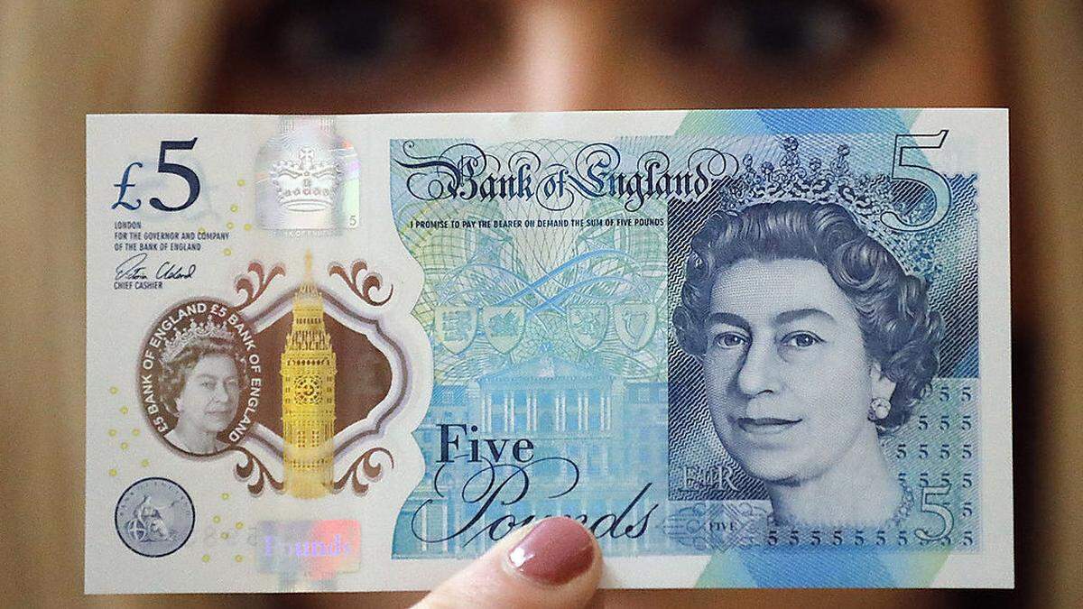 Die britischen Fünf-Pfund-Scheine stehen im Fokus