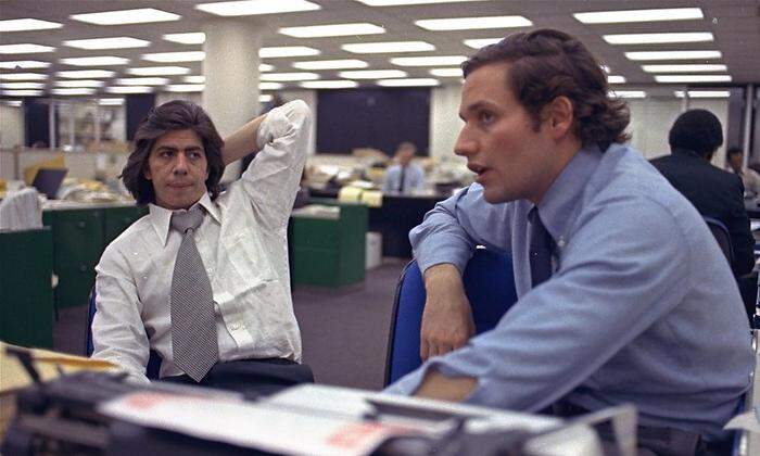 Bob Woodward (rechts) und Carl Bernstein 1973 