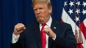 (FILES) In this file photo taken on June 27, 2018 US President Donald Trump addresses the Face-to-Face With Our Future event at the White House in Washington, DC. - A New York grand jury on March 30, 2023, indicted Donald Trump over hush money payments made to a porn star during his 2016 campaign, making him the first former US president to face criminal charges. (Photo by NICHOLAS KAMM / AFP)