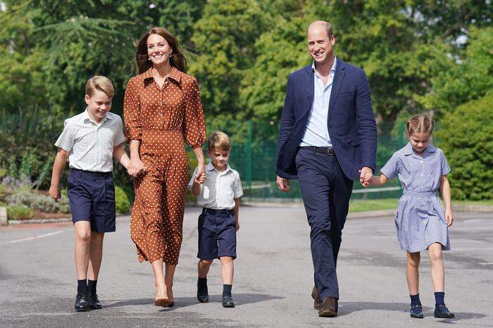 Prinz William, Herzogin Kate, Prinz George, Prinzessin Charlotte und Prinz Louis