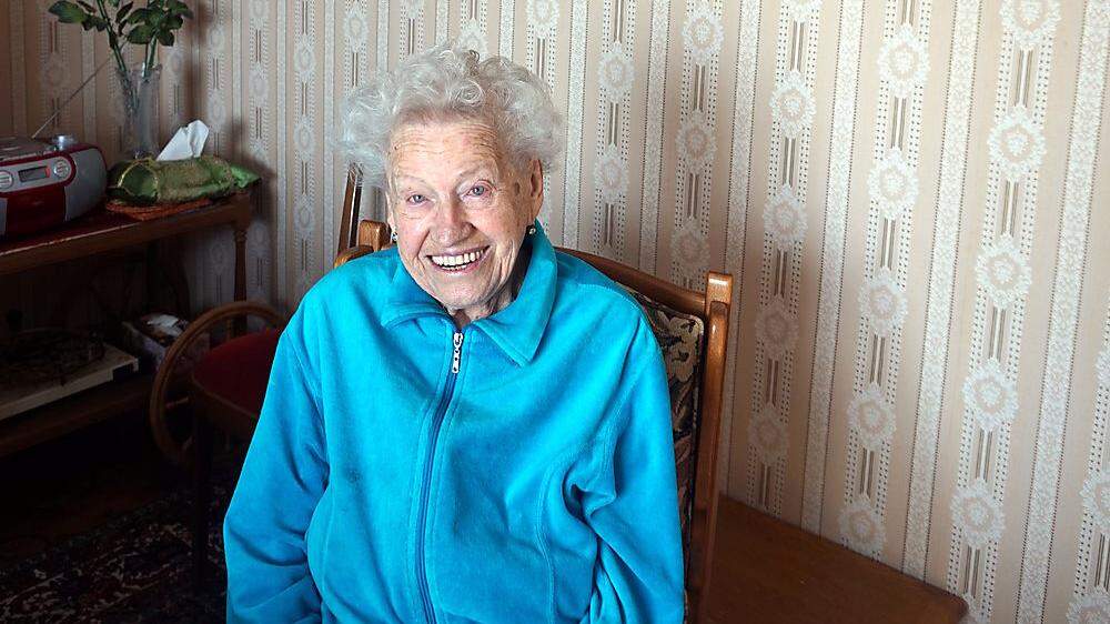Leopoldine Oberfeld an ihrem 100. Geburtstag (Archivbild)
