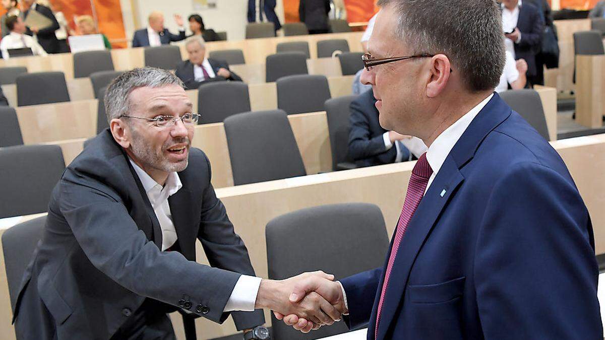 Die Zeit der Freundlichkeiten ist vorbei: Ex-Innenminister Herbert Kickl und ÖVP-Klubchef August Wöginger