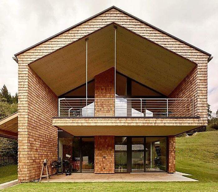 Doppelhaus aus KLH-Holz