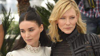 Rooney Mara und Cate Blanchett bei der Präsentation des Filmes in Cannes
