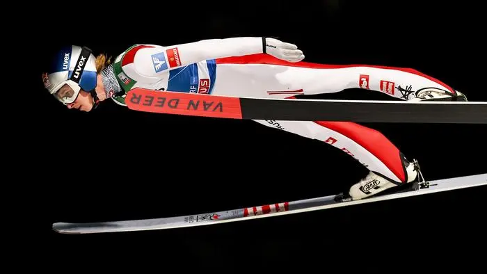 OBERSTDORF,GERMANY,28.DEC.25 - NORDIC SKIING, SKI JUMPING - FIS World Cup, Four Hills Tournament, large hill, men, qualification. Image shows Daniel Tschofenig (AUT).
Photo: GEPA pictures/ Thomas Bachun