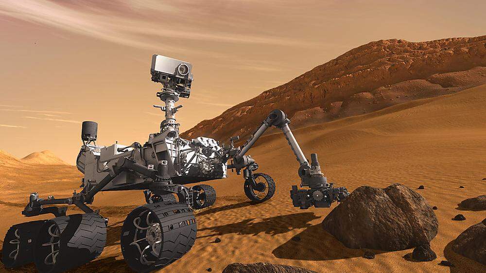 Ein Rendering der NASA zeigt den Marsrover "Curiosity"