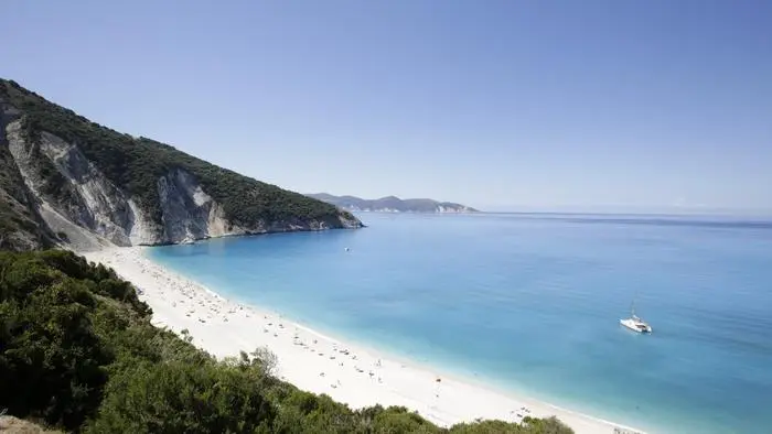 Der Myrtos-Strand zählt zu den schönsten Griechenlands