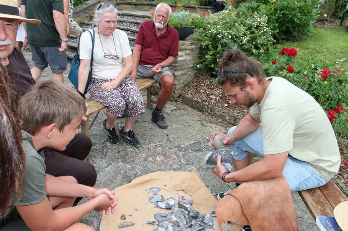 Abschlagklingen wurden hergestellt.