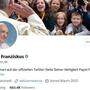 Das Twitter-Profil von Papst Franziskus
