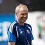 Thomas Silberberger hatte beim Auftakttraining richtig gute Laune