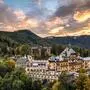 Sonnenaufgang über dem Südbahnhotel am Semmering