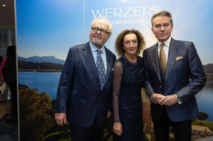 Schauspielerin Konstanze Breitebner und Alfons Haider, der durch den Abend führte