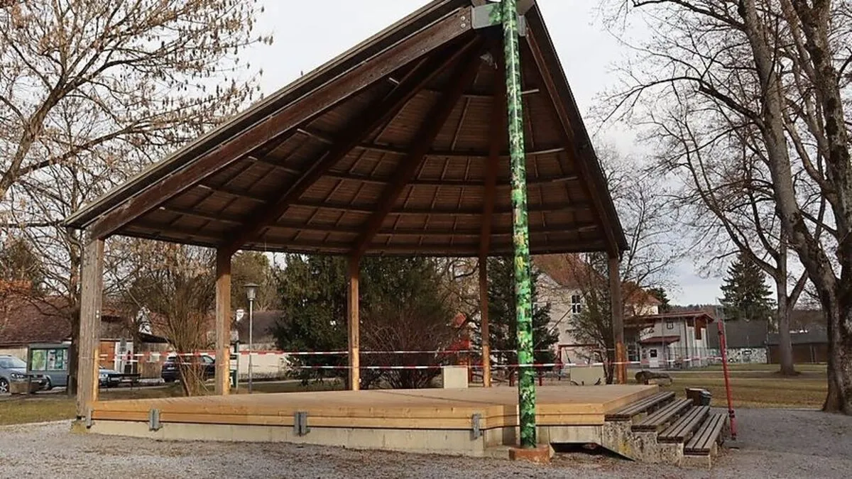 Der Pavillon in St. Ruprecht mit dem neuen Boden ist aktuell noch gesperrt