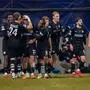 KLAGENFURT,AUSTRIA,29.JAN.25 - SOCCER - UEFA Champions League, SK Sturm Graz vs RasenBallsport Leipzig. Image shows the rejoicing of SK Sturm Graz.  
Photo: GEPA pictures/ Matthias Trinkl