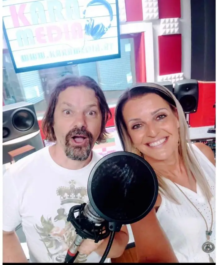 Charly Raneg und Daniela Koch im Tonstudio in Wolfsberg