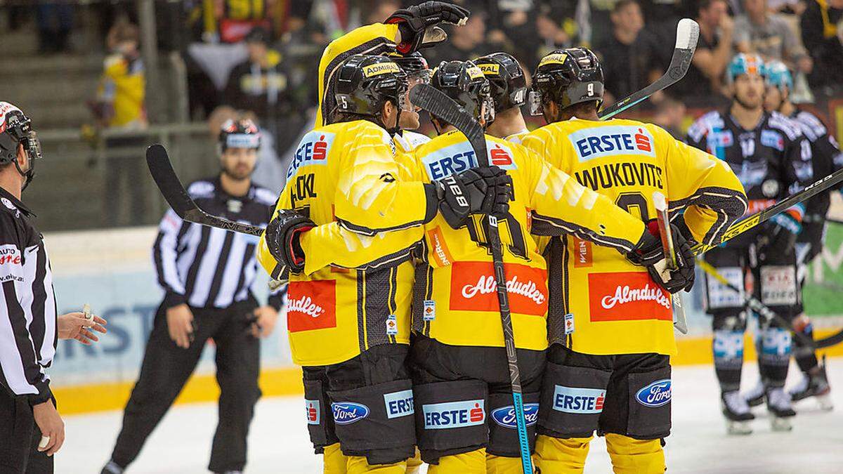 Die Vienna Capitals durften gleich acht Mal jubeln