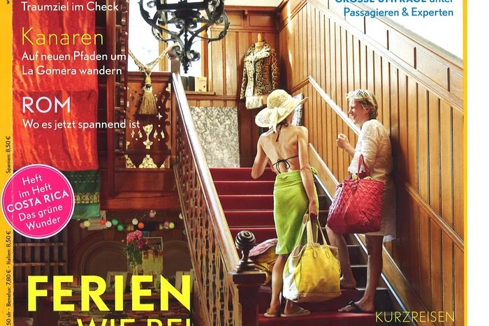 In der jüngsten Ausgabe des Reisemagazins GeoSaison zierte die Villa Verdin das bunte Titelblatt