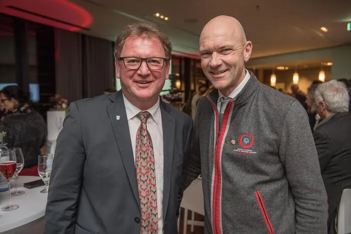 Die Bürgermeister Gerhard Schütter und Jürgen Winter