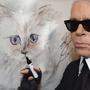 Karl Lagerfeld stellt Fotokalender mit Katze Choupette vor