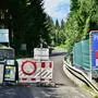 Eine Sperre vor dem Plöckenpass