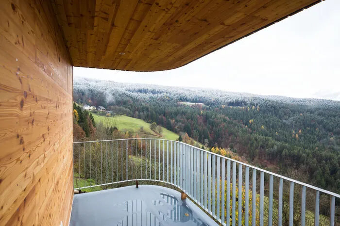 Der Balkon einer Ferienwohnung mit herrlichem Ausblick...