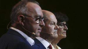 Die SPD-Spitze mit Norbert Walter-Borjans, Olaf Scholz und Saskia Esken 
