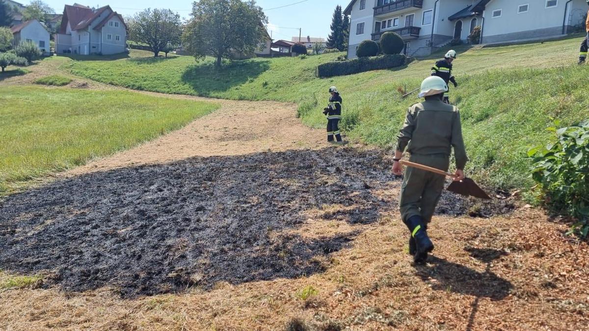 Der Brand auf dem Wiesenstück in Jamm konnte rasch gelöscht werden