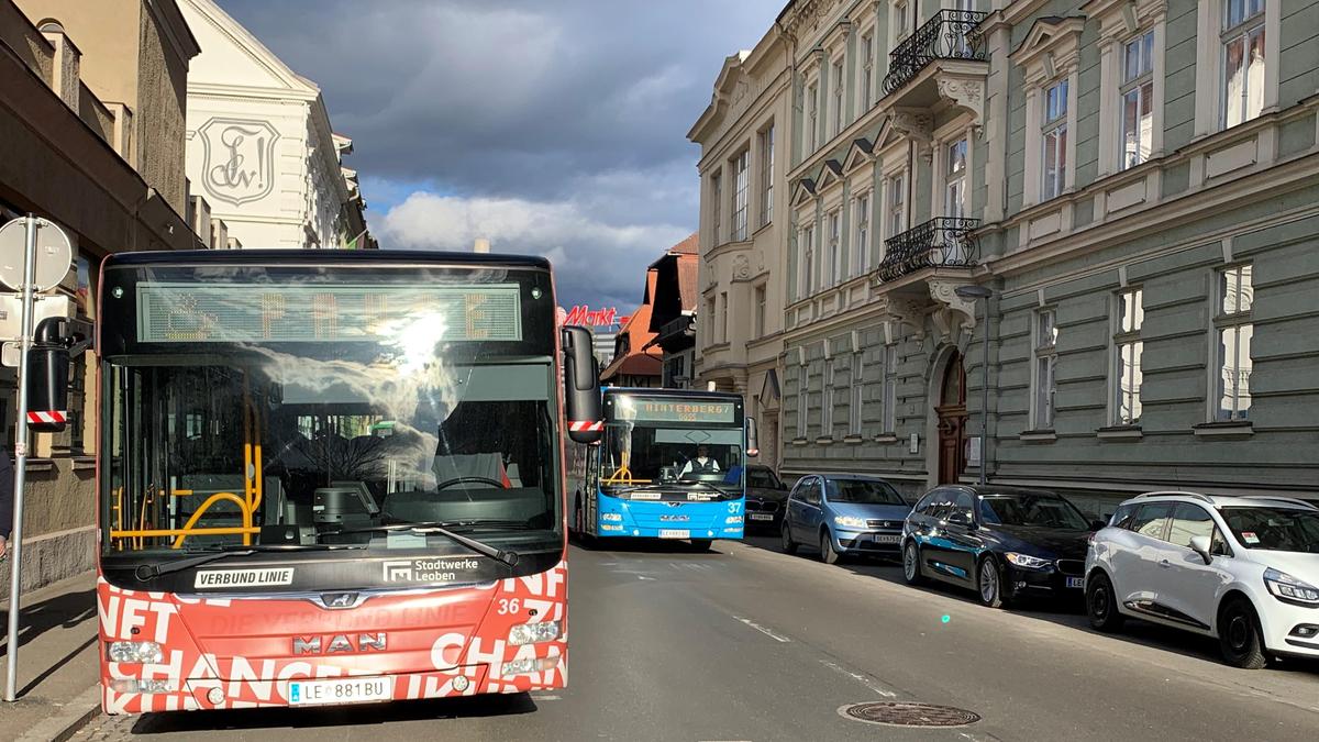 Der Busverkehr von Leoben nach Proleb ist derzeit nach einer Hangrutschung stark eingeschränkt