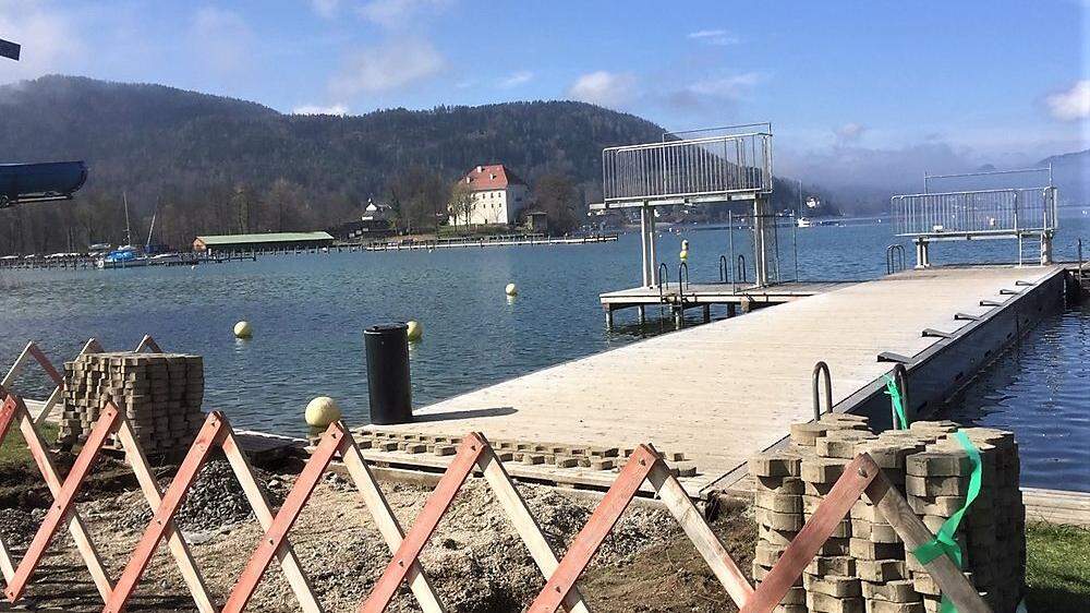 Im Strandbad Klagenfurt entsteht ein neuer Kinderspielplatz am Wasser
