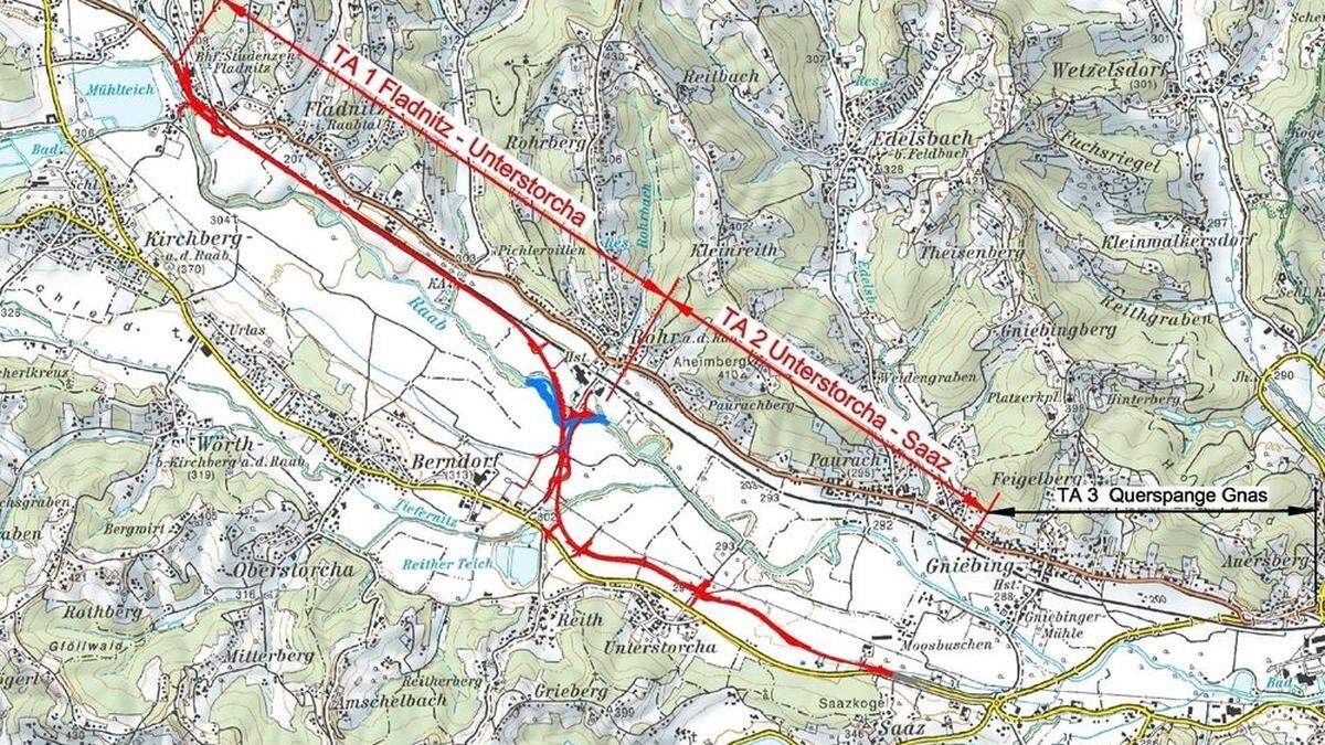 Die geplante Trasse der B 68: Im Abschnitt „TA 2 Unterstorcha-Saaz“ ist die „Vogel-Azurjungfer“ zuhause