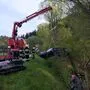Nahe der Leitinger Mühle in Ligist war der Wagen über die Böschung der L314 gestürzt